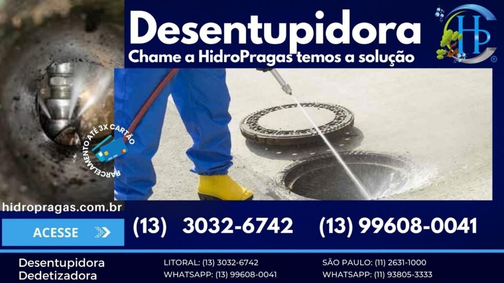 Desentupidora em Santos 24 horas