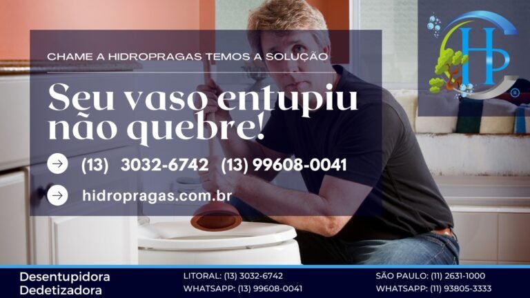 Desentupimento de Vaso Sanitario em Santos